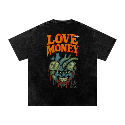 LOVE MONEY “ACID BLACK” LM OVERSIZED T-SHIRT BY MARC CHRISTOPHE