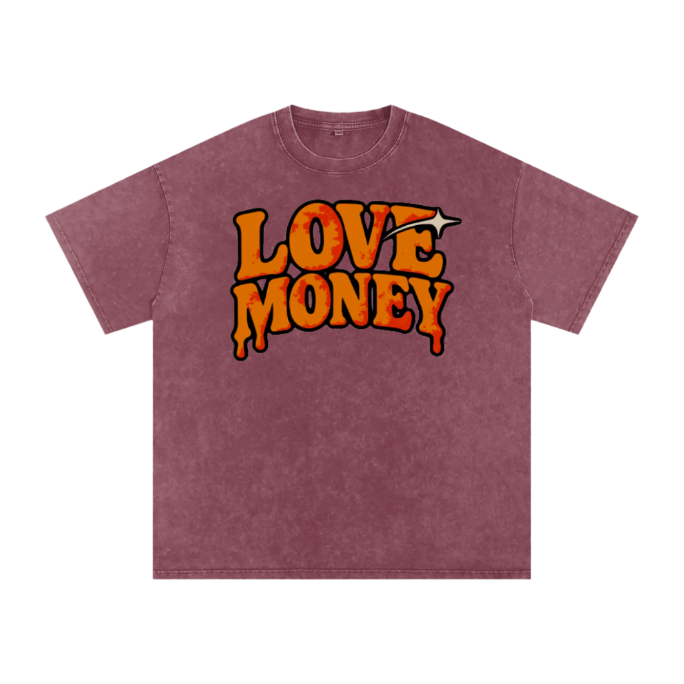 LOVE MONEY “CRIMSON RED” BIG HEART OVERSIZED T-SHIRT BY MARC CHRISTOPHE